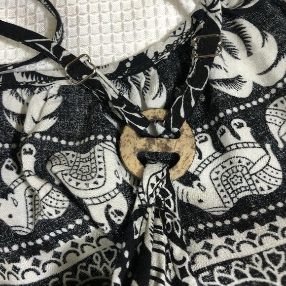 Black Dress elephant Print Women’s Medium M - Picture 5 of 5